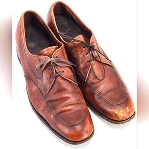 Florsheim 31872 Mens Size 10.5 A Narrow Brown Leather Blucher Derby Loafers